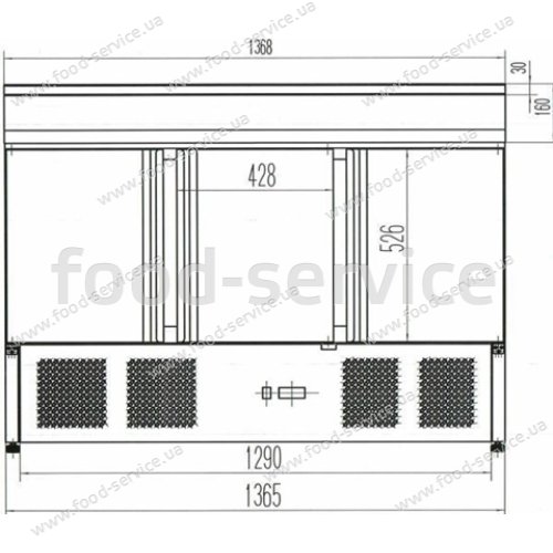 Стол холодильный для пиццы Cooleq PS300